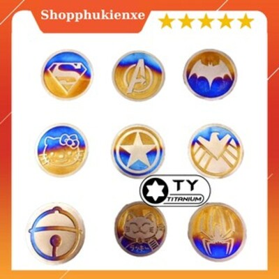 [HCM]Tem titan logo TRÒN trang trí xe máy có sẵn keo 3M