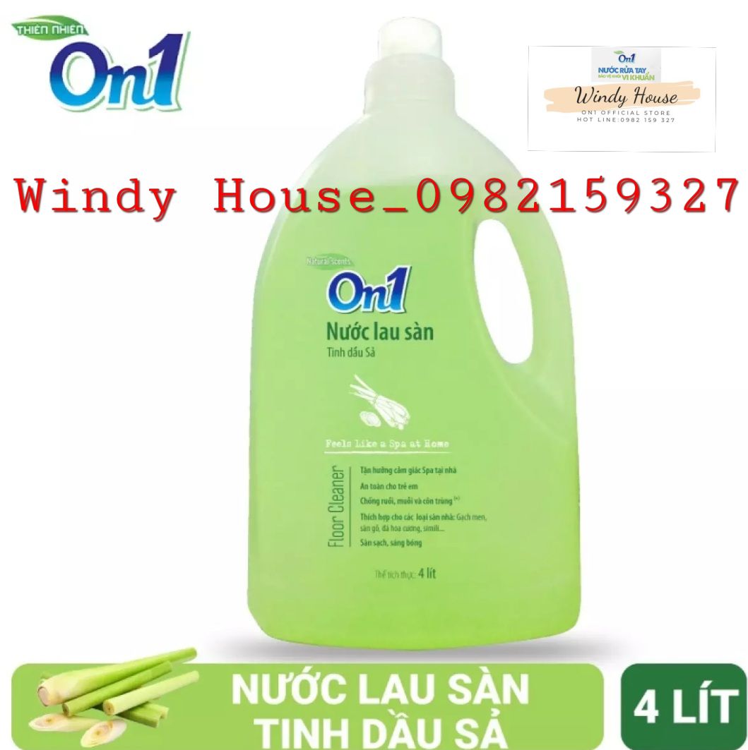 Nước Lau Sàn On1 Tinh Dầu Sả 4 Lít