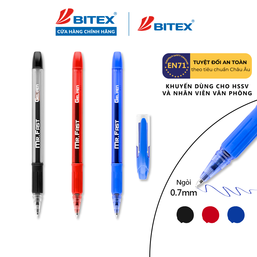 Bút gel mực xanh Bitex G24