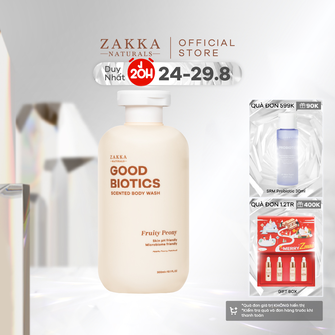 Sữa tắm lợi khuẩn hương nước hoa Good Biotics Scented Body Wash Zakka Naturals 300ml