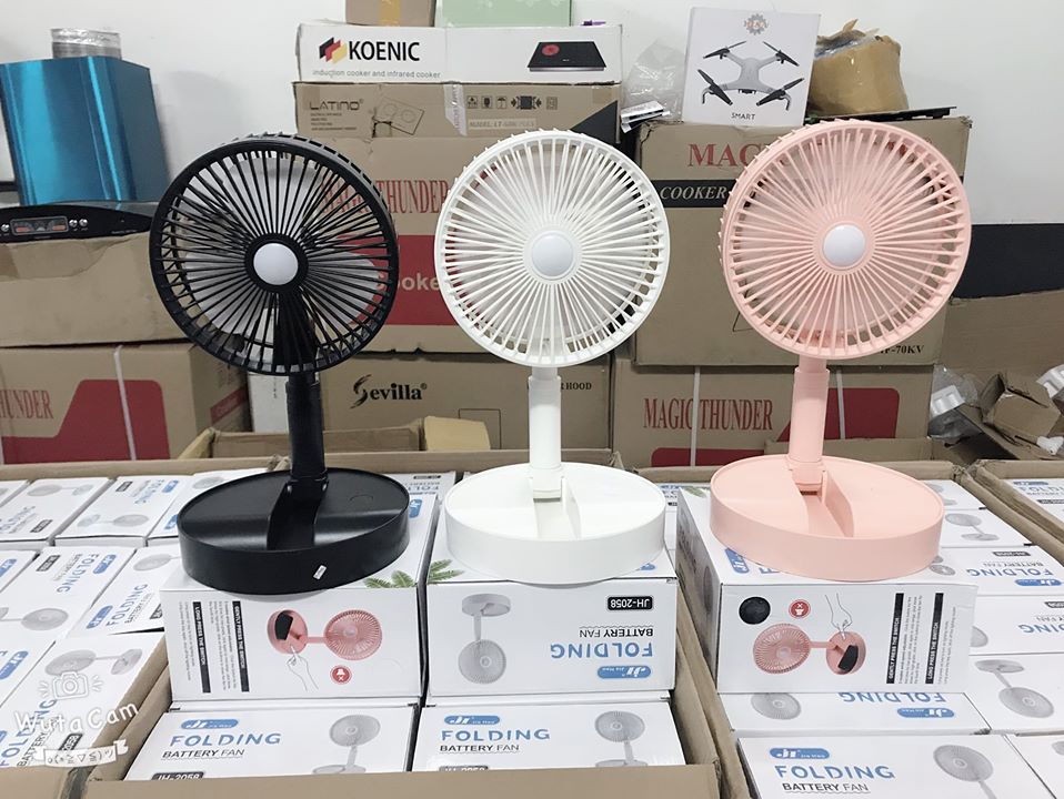 Quạt tích điện folding fan lr - quạt sạc tích điện - quạt gấp gọn