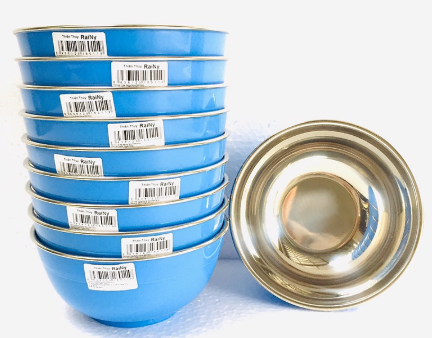[Hot sales, bán chạy] Bộ 10 chén inox cách nhiệt 2 lớp 11cm Rainy BO 10- RN-C11-2L 2 màu