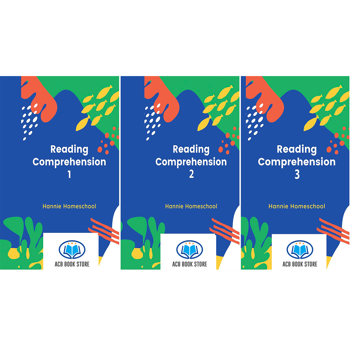 Sách Bộ 3 quyển Reading comprehension Đen trắng - ACB Bookstore