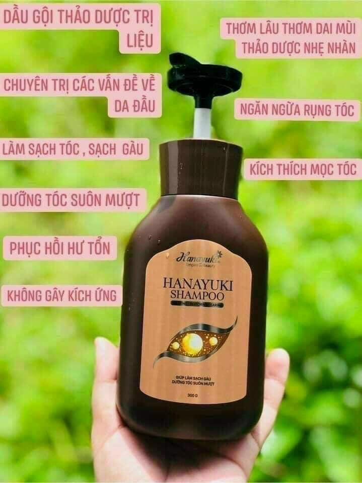 Dầu gội hanayuki shampoo chai 300gr date 2023 chính hãng