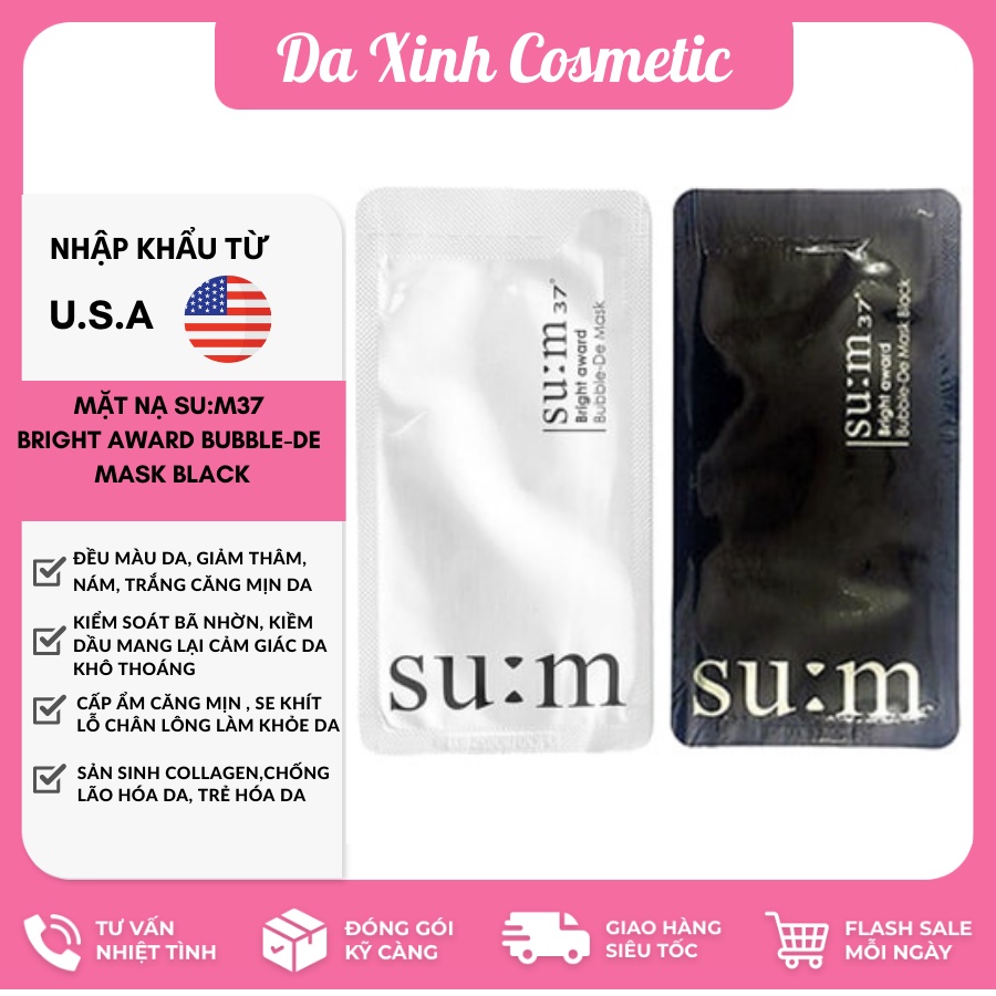 Mặt Nạ Su:m37 Bright Award Bubble-De Mask Black