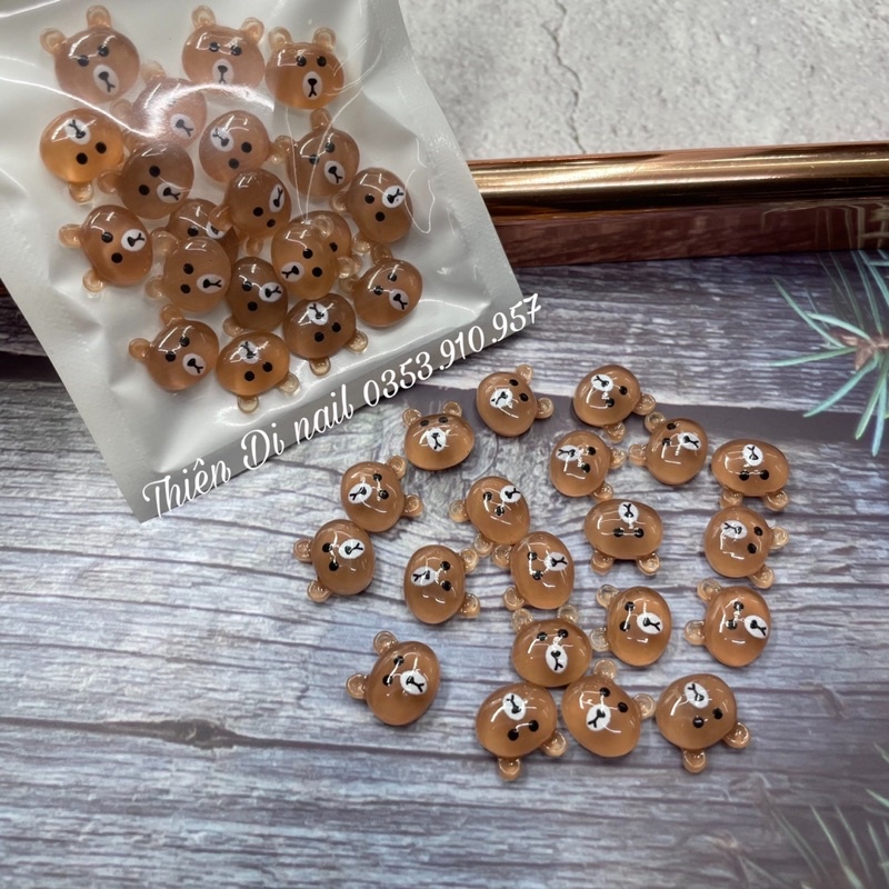 Charm xoay hình thú ngộ nghĩnh đáng yêu, charm hình thú kèm đế xoay đính móng MOON NAIL