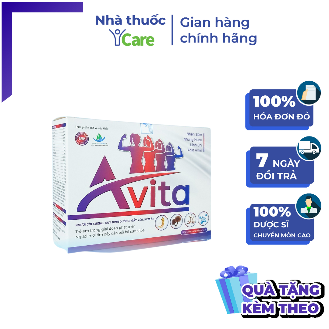 Viên Uống Tăng cân AVITA Medivistar Pharma - Dành cho người gầy yếu, không giảm cân khi dừng - Hộp 60 viên