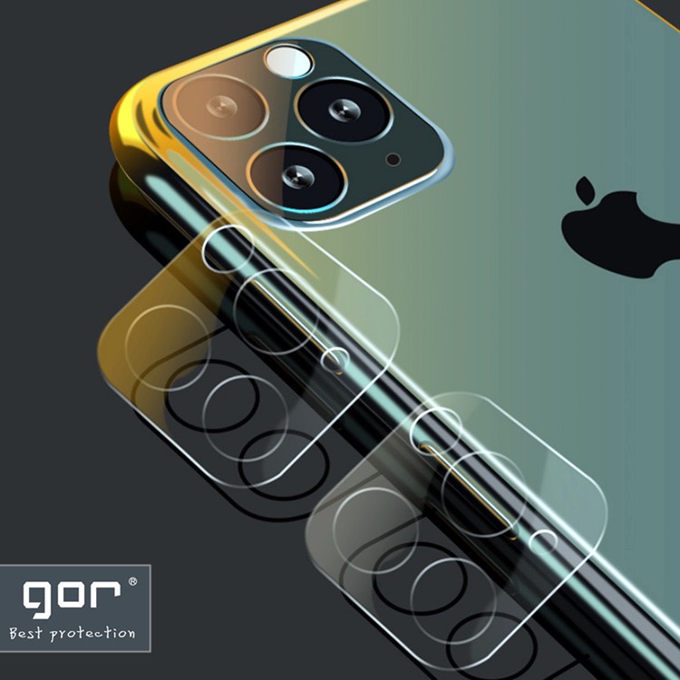 Bộ 2 Kính cường lực Camera cho iPhone 12 Pro Max , 12 Pro - trong suốt chính hãng GOR ( 2 miếng Camera)