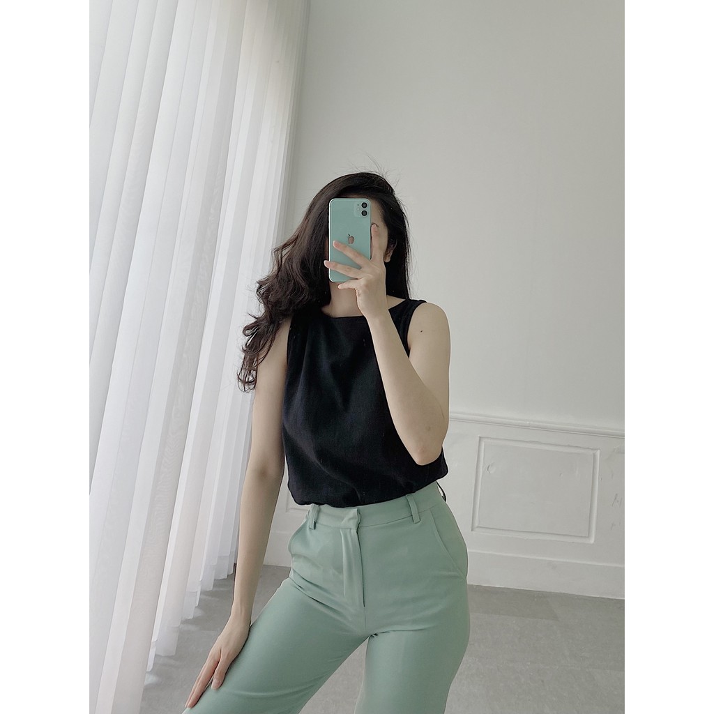Yu cherry | áo nữ basic long tank top ya364