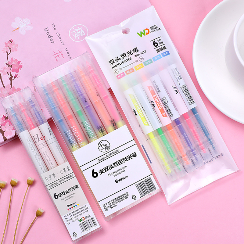 Bút highlight, bút đánh dấu dòng 2 đầu A1754 mới nhất 2023