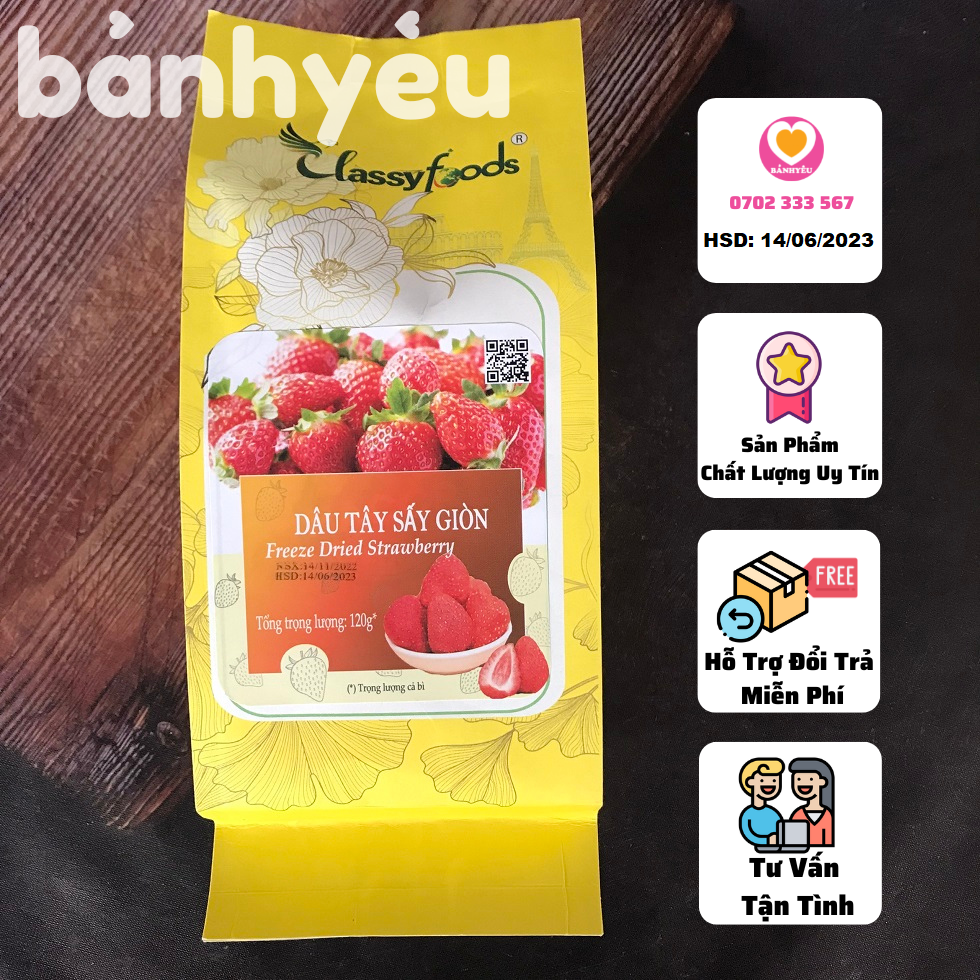 Dây tây sấy giòn classy foods 120g