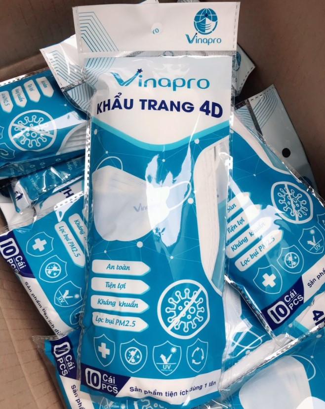 1 bịch khẩu trang vinapro 4D, khẩu trang KF94