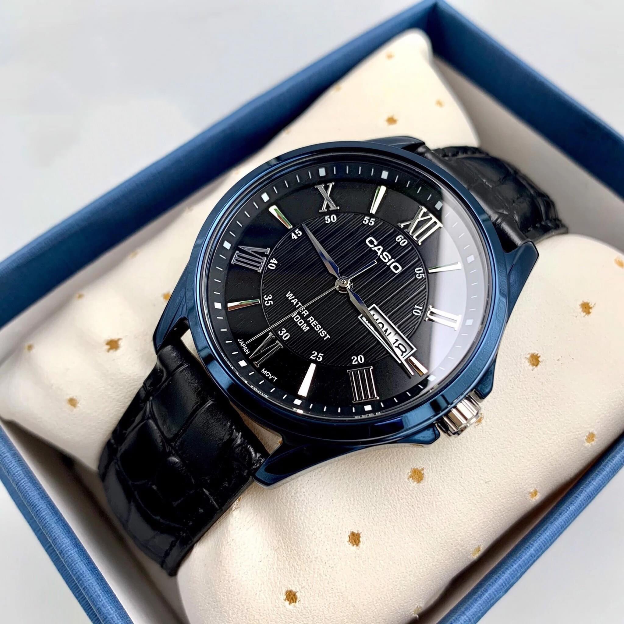 Đồng hồ Casio nam Dark Blue cá tính mới nhất chính hãng MTP1384BUL