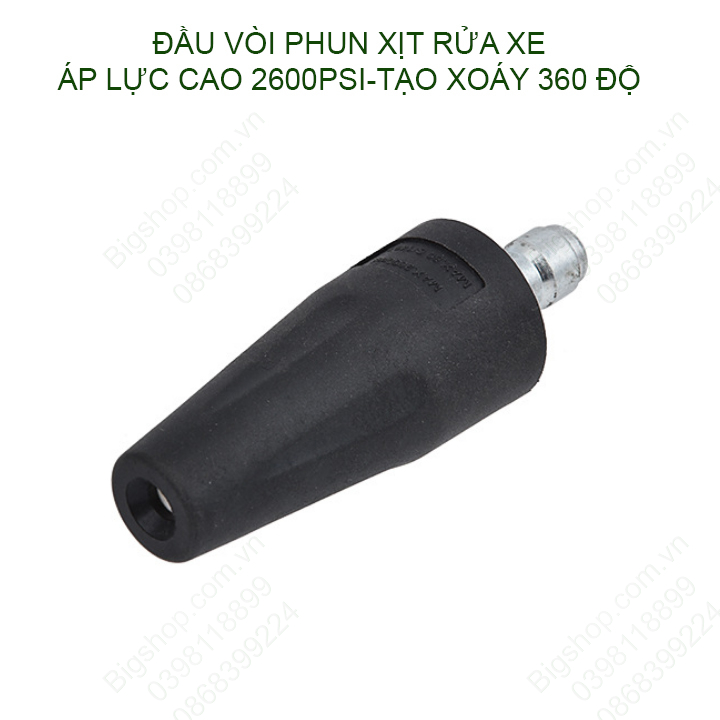 Đầu rửa xe tạo nước xoáy 360 độ, áp lực cao 2600PSI, đầu kết nối nhanh 1/4 inch