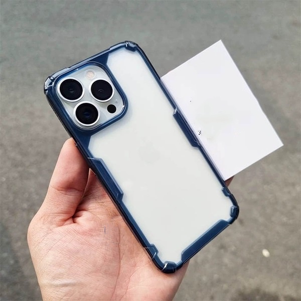 Ốp lưng iPhone 13 Pro, 13 Pro Max, 13 Chính hãng Nillkin Nature TPU Pro Case lưng kính viền dẻo chống sốc,không ố vàng