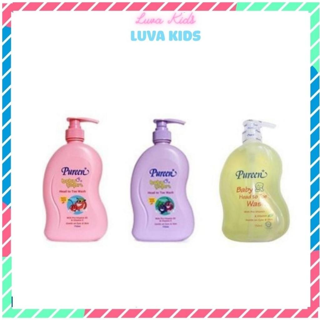 Sữa tắm gội toàn thân 2 trong 1 Pureen 250ml, sữa tắm gội toàn thân cho bé Luva Kids