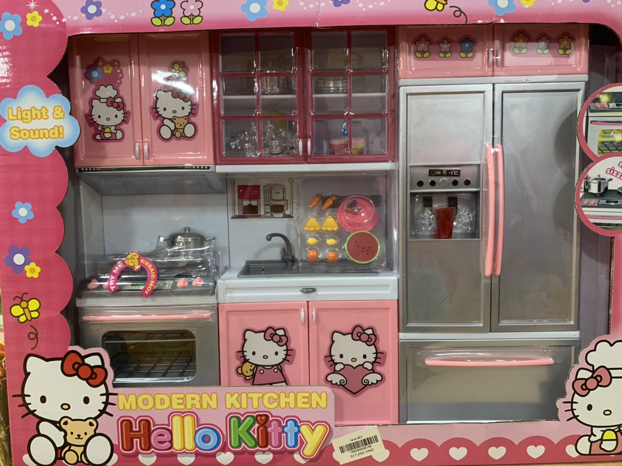 Bộ đồ chơi nhà bếp hello kitty 3 khoang cho bé