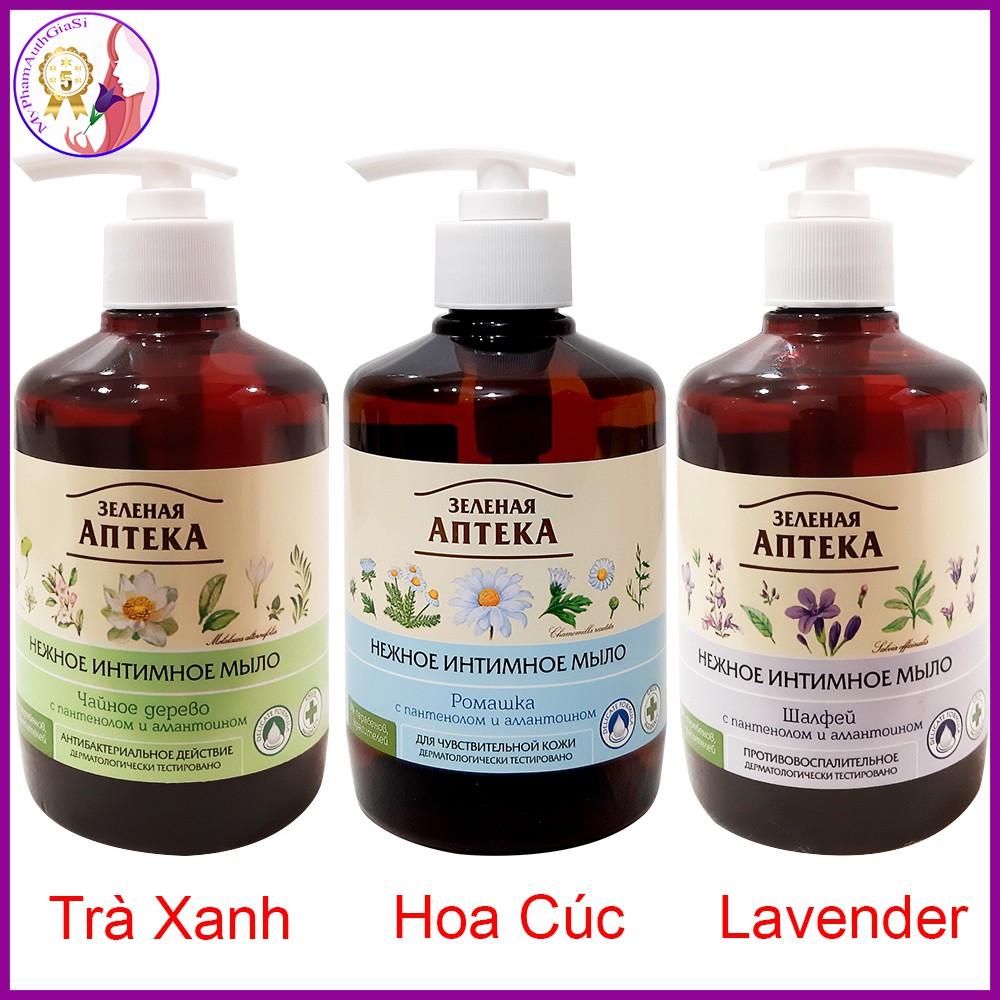 Dung dịch vệ sinh phụ nữ dạng gel anteka green pharmacy 370ml