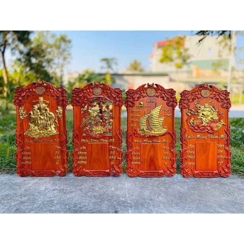 Đốc lịch treo tường trạm nguyên khối gỗ Hương