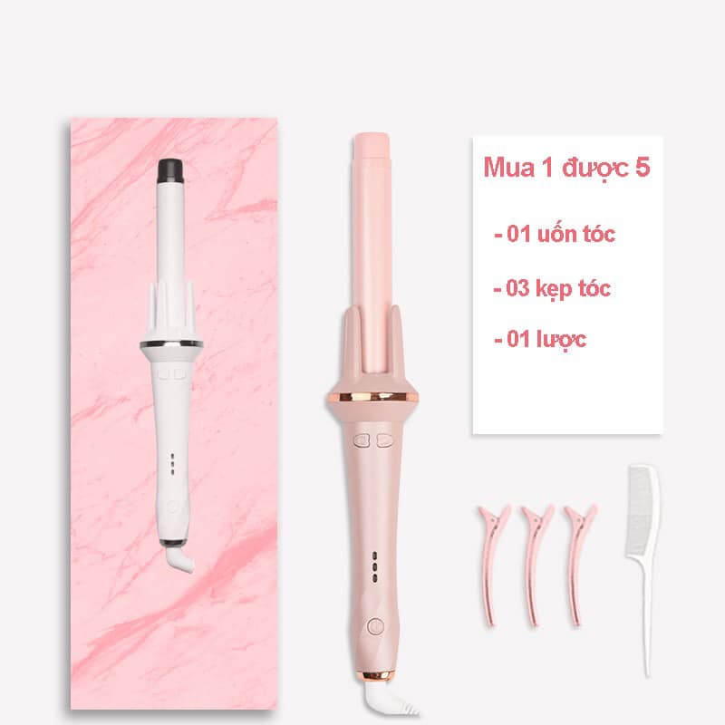 Máy uốn tóc xoăn xoay tự động 360 VIVID & VOGUE, máy làm tóc uốn xoăn tự động. Bảo hành 6 tháng - Lỗi 1 đổi 1 nếu có lỗi của nhà sản xuất !