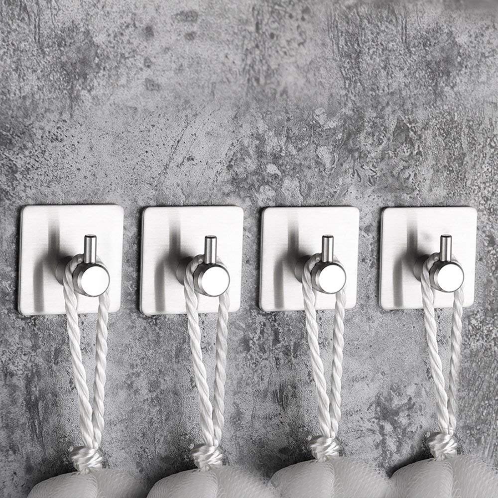 Móc treo Inox SUS304 Treo Quần Áo Sử Dụng Keo Dán 3M Để Dán Vào Tường Phòng Tắm, nhà bếp BR01