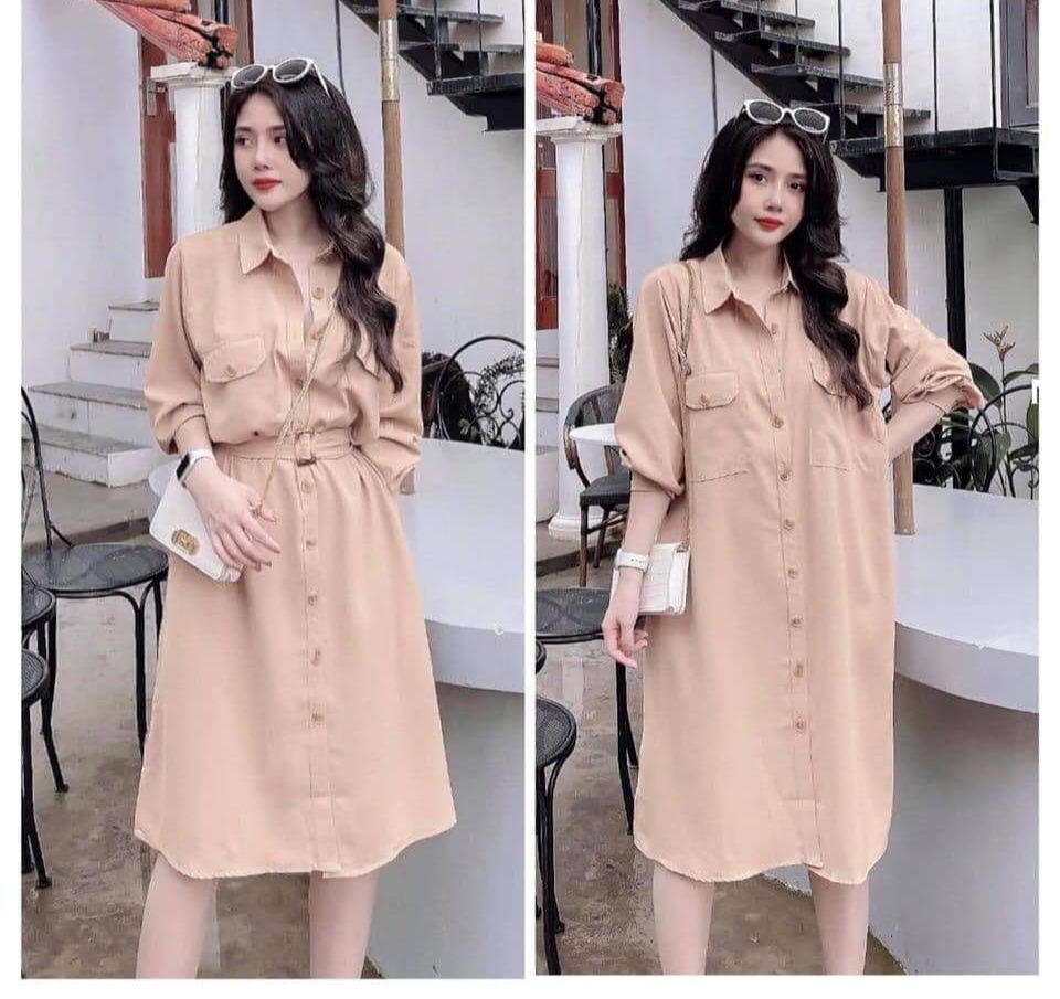 Váy bầu đẹp xuông a-đầm bầu sang chảnh cho mẹ bầu-free size 43-70kg