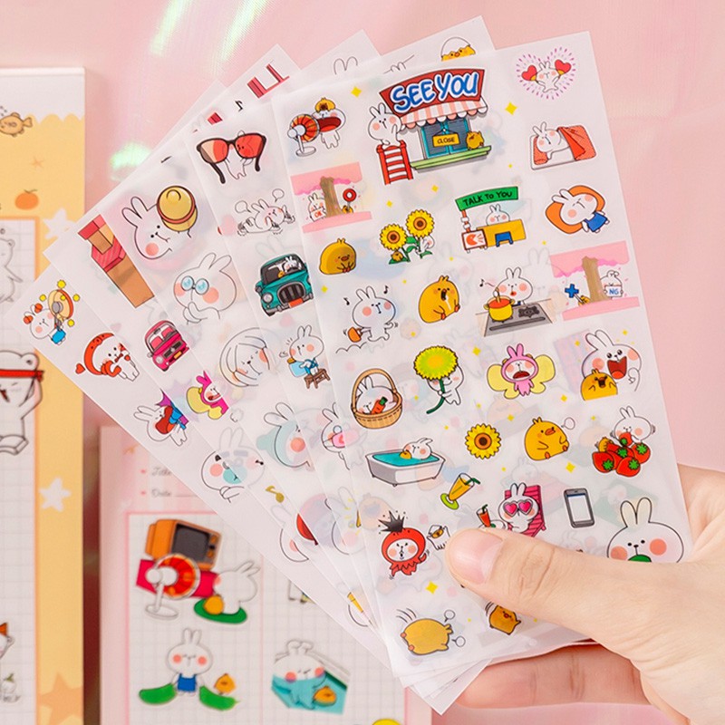 Set 6 nhãn dán sticker SEE YOU trang trí