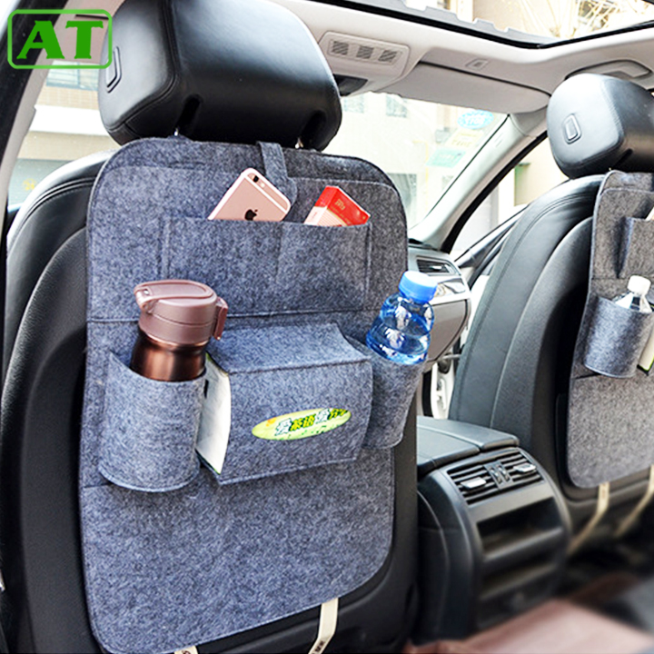 Túi đựng đồ treo sau ghế ô tô chất liệu vải nỉ 7 ngăn để đồ phù hợp mọi loại xe