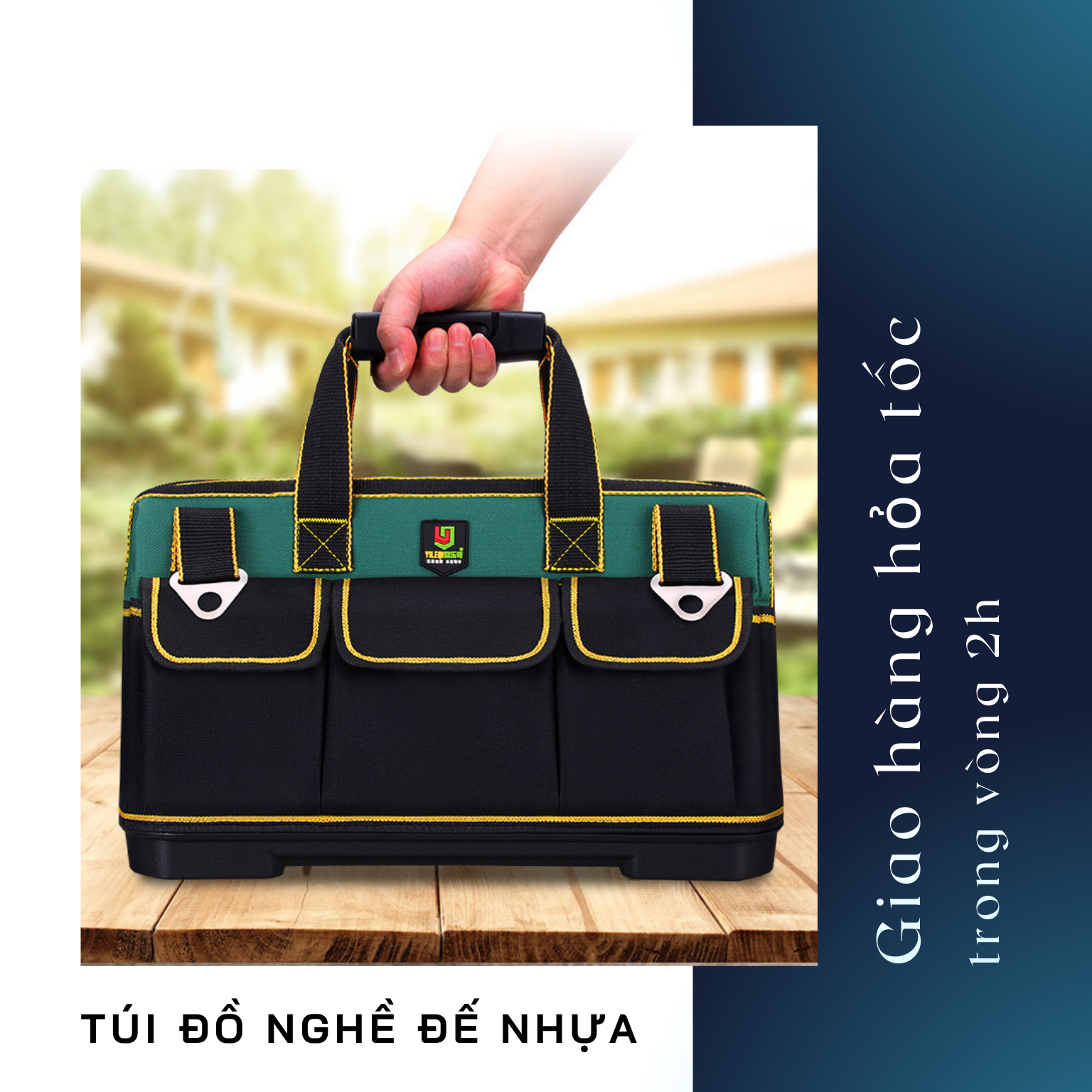 Túi đồ nghề đế nhựa, túi đựng dụng cụ kỹ thuật chống nước YILEQI