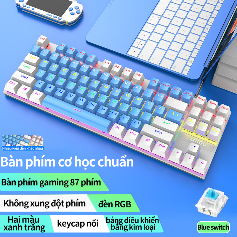 Bàn Phím Cơ Chuyên Game-Bàn Phím Cơ Máy Tính K550 Pro Led RGB -Bảo hành,Blue Switch Có 10 Chế Độ Màu