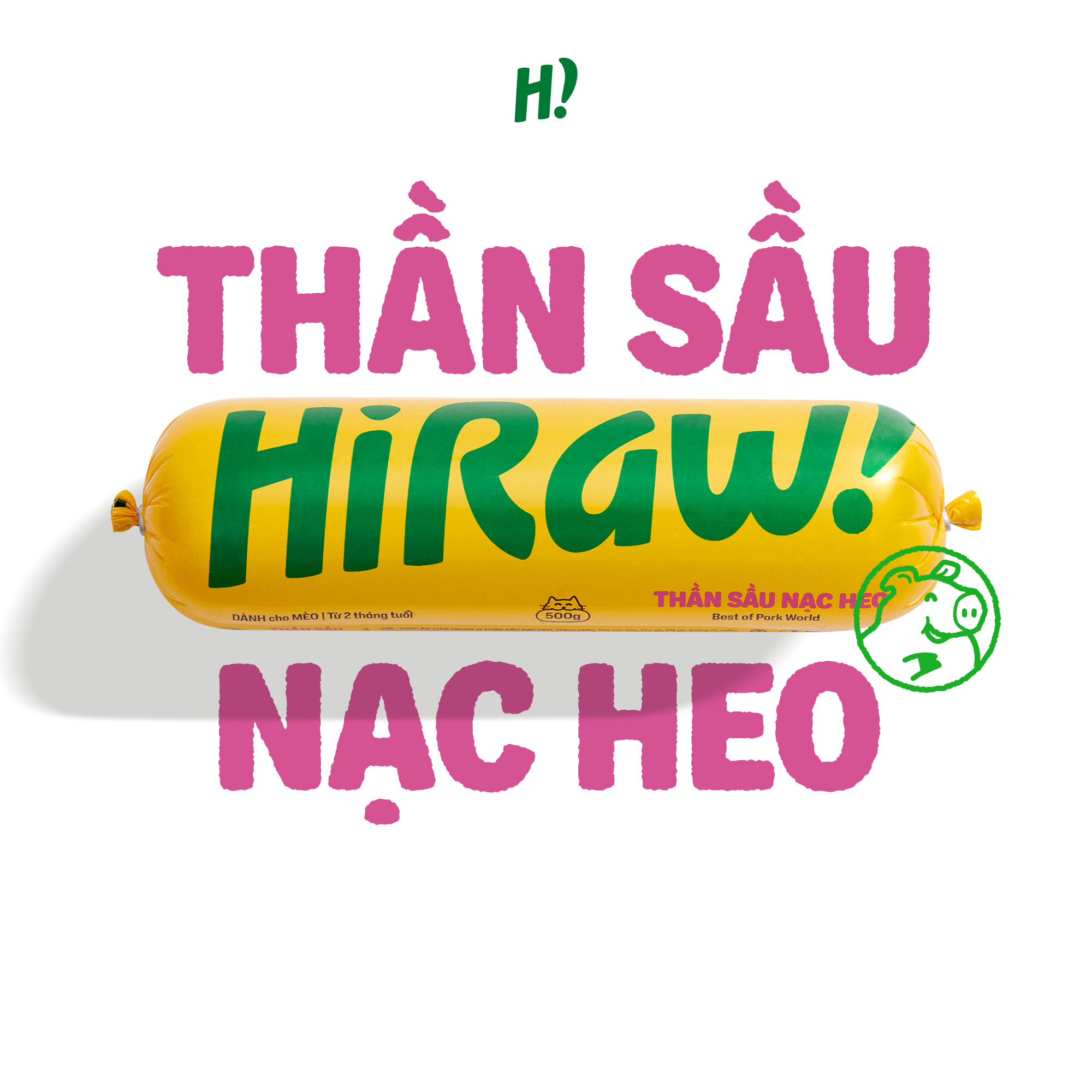Ship 2H HCM - HI RAW! - Thần Sầu Nạc Heo 500G - Thịt Raw Cho Mèo Từ 2 tháng