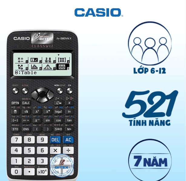 Máy Tính Casio FX 580 VNX . Máy Tính Toán Cho Học Sinh Máy Tính Cầm Tay Máy Tính Toán