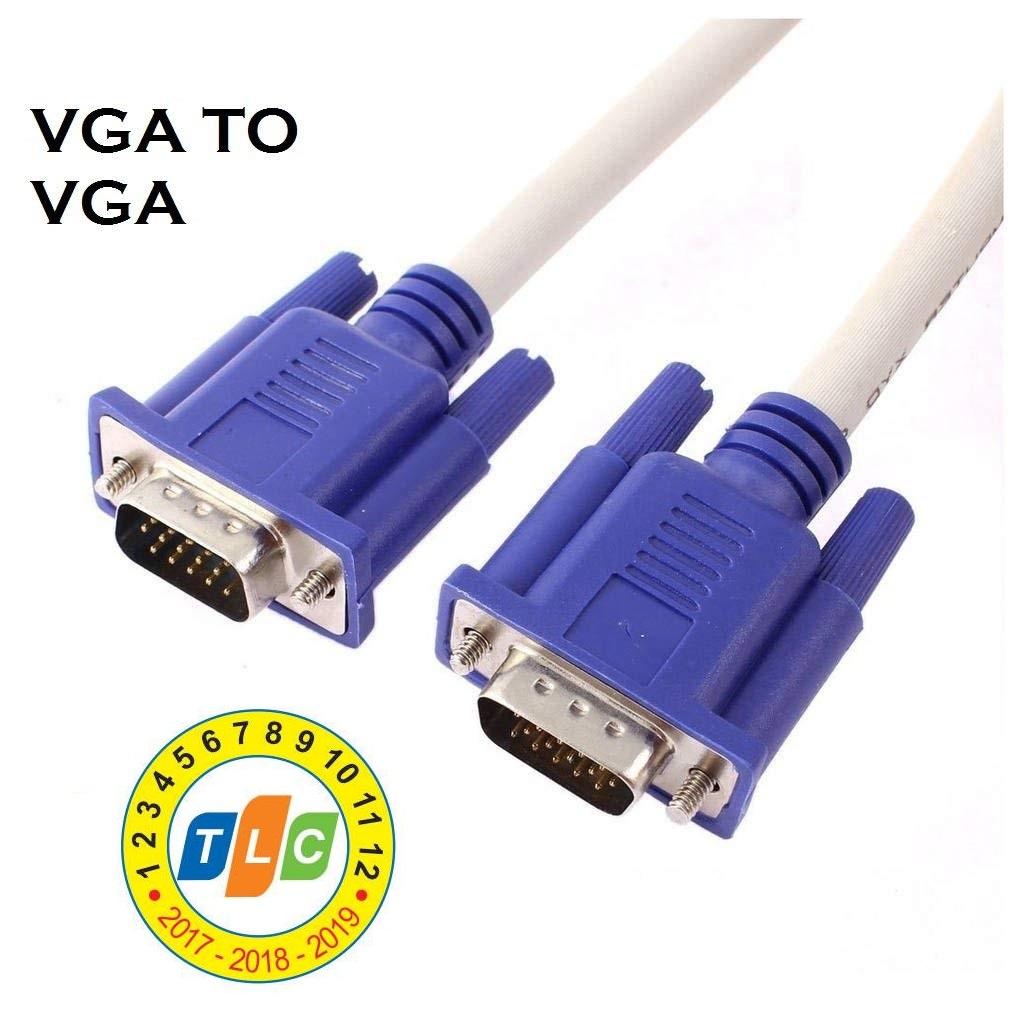 Dây cáp vga 1.5m có chống nhiễu màu trắng
