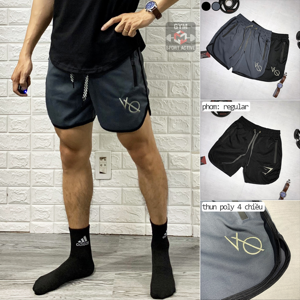 Quần short nam thể thao quần đùi tập gym nam quần Squat chạy bộ cầu lông phom ngắn gọn đẹp short squat VanQuish sport gym max shop