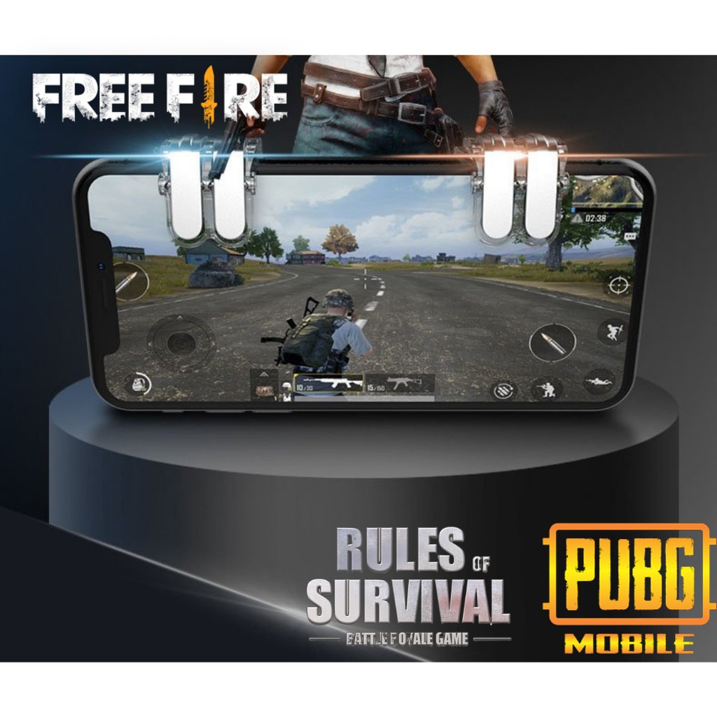 Bộ 2 nút bấm chơi game loại T6 cơ thép không gỉ chơi game trên điện thoại