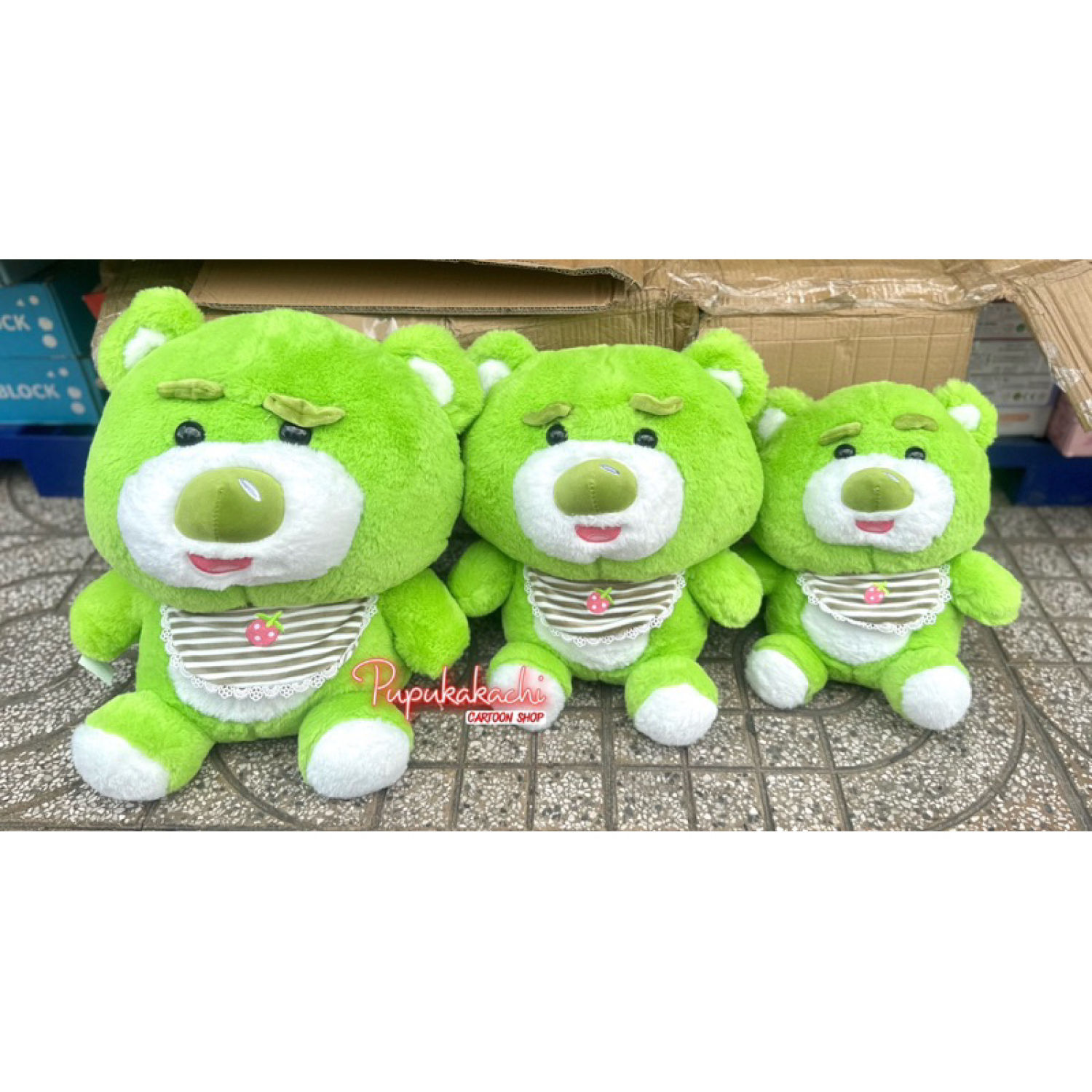 Gấu Dâu Lotso Xanh, Gấu Bơ Tỏi Hot Hit Nhiều Size Cute