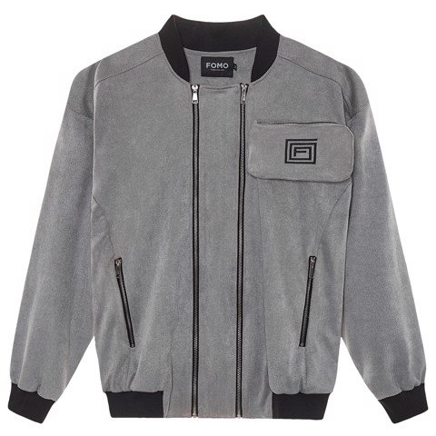 Fomo áo khoác form rộng unisex deuce zip jacket
