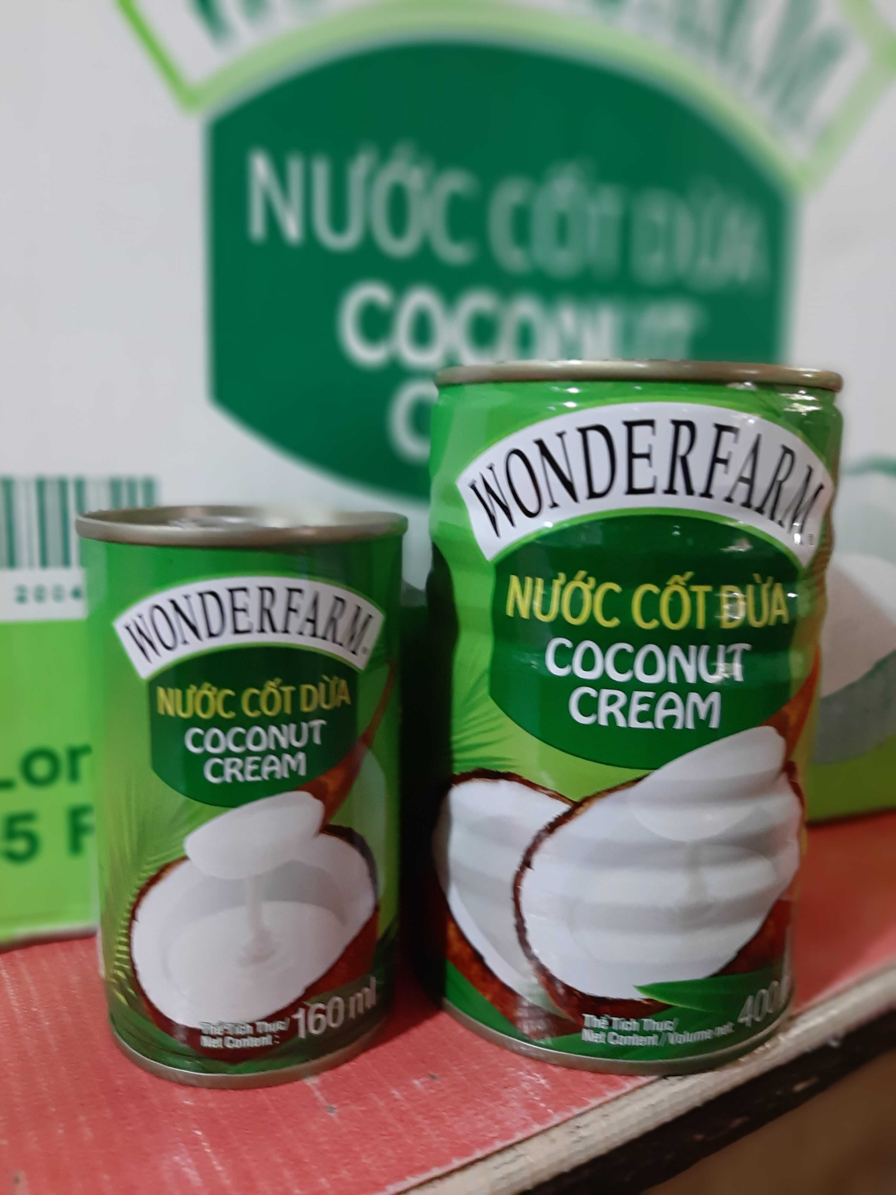 Nước cốt dừa Wonderfarm lon 160ml-400ml