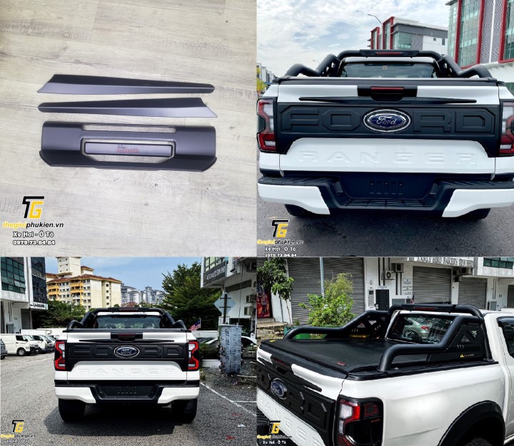 Ốp tay mở cốp ford ranger 2023 - nhựa abs cao cấp