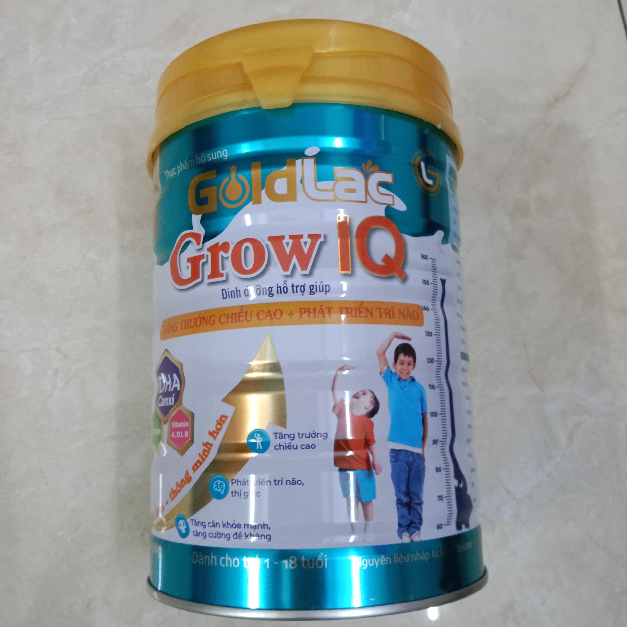 Sữa tăng chiều cao cho bé goldlac grow iq 900g hsd 2026| hương vani