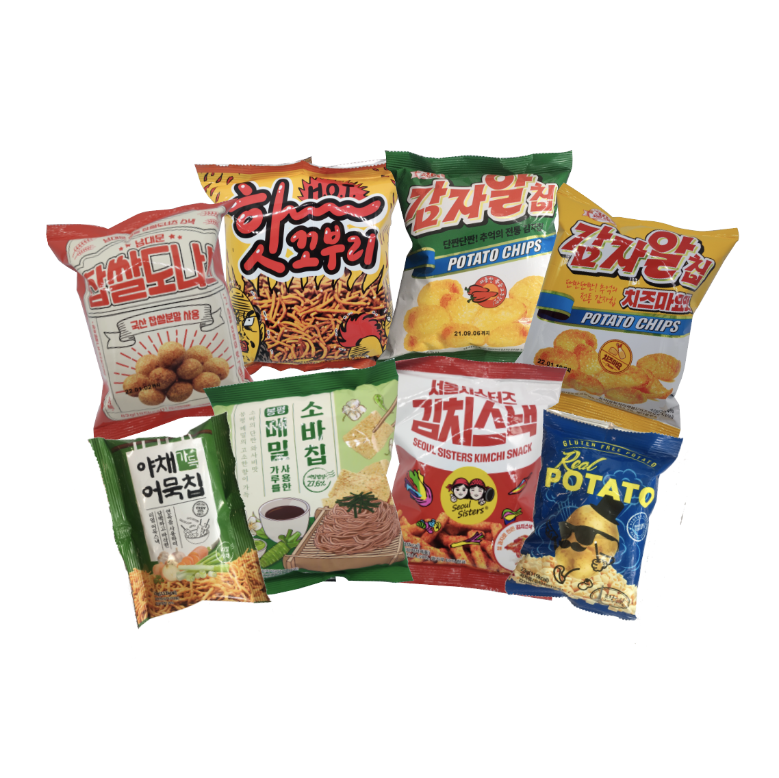 Combo 8 gói Snack Hàn Quốc các vị - ilikekfood