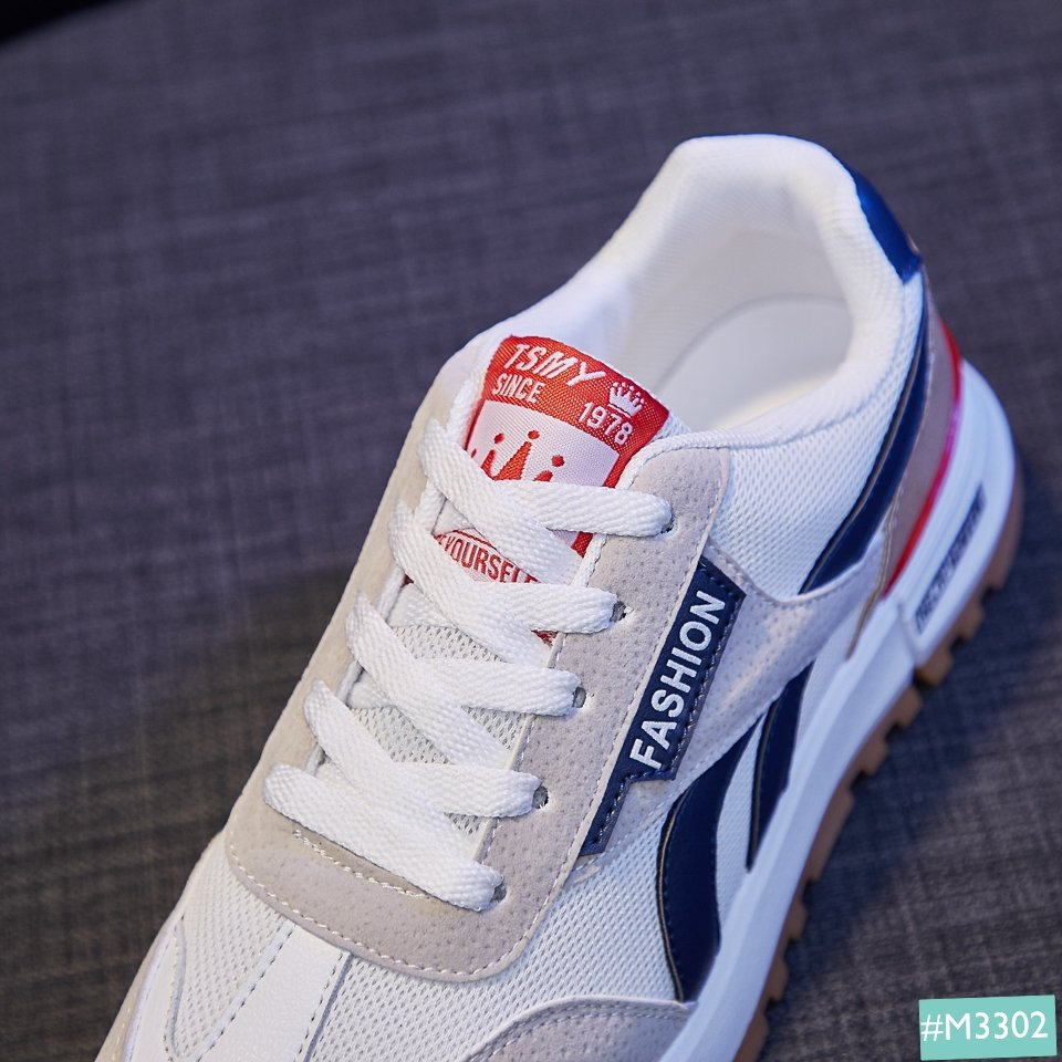 Giày Thể Thao Sneaker Cặp Đôi Nam Nữ MINSU Classic M3302, Giày Bata Hàn Quốc Nam Nữ Mix Đồ Đi Học, Chơi, Du Lịch Cực Đẹp