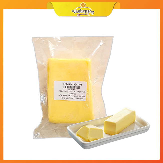 200gr-500gr bơ lạt, bơ nhạt làm bánh, kẹo nougat tại vaobep365