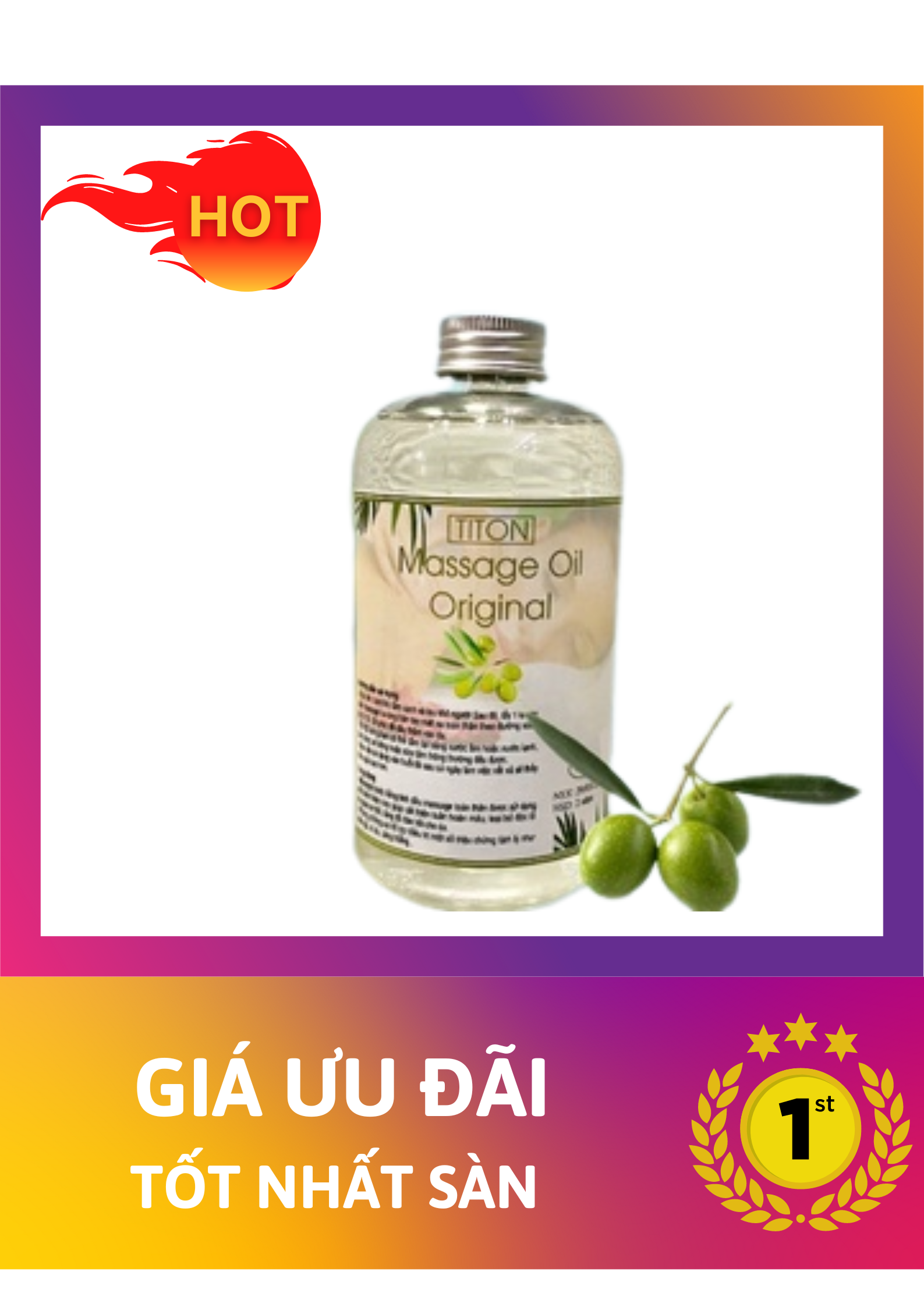 Tinh dầu massage body không màu 500ml