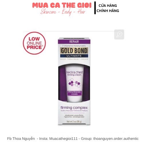 Kem dưỡng da cổ và ngực Gold Bond 56gr