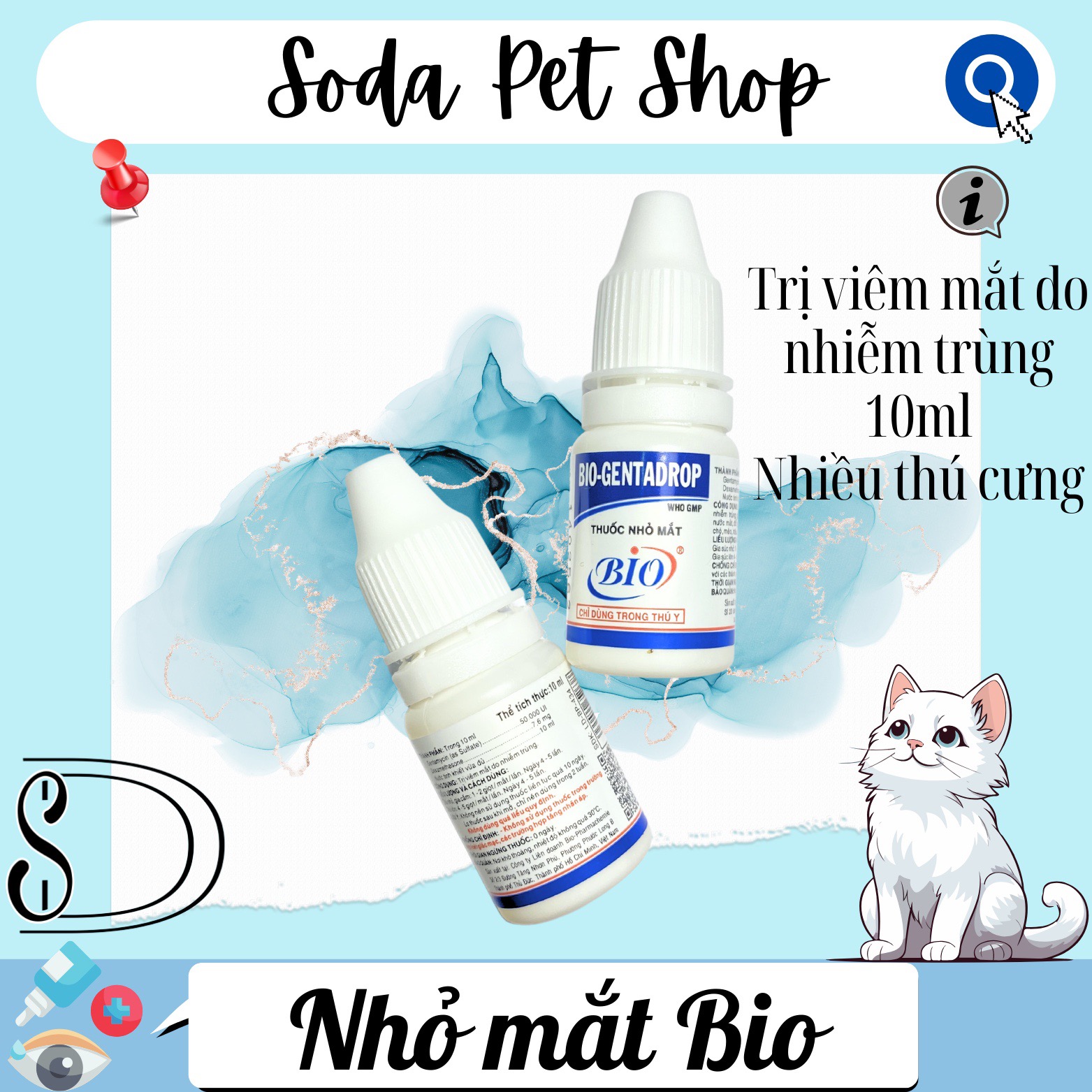Nhỏ Mắt Bio-Gentadrop Cho Hamster/Chó/Mèo