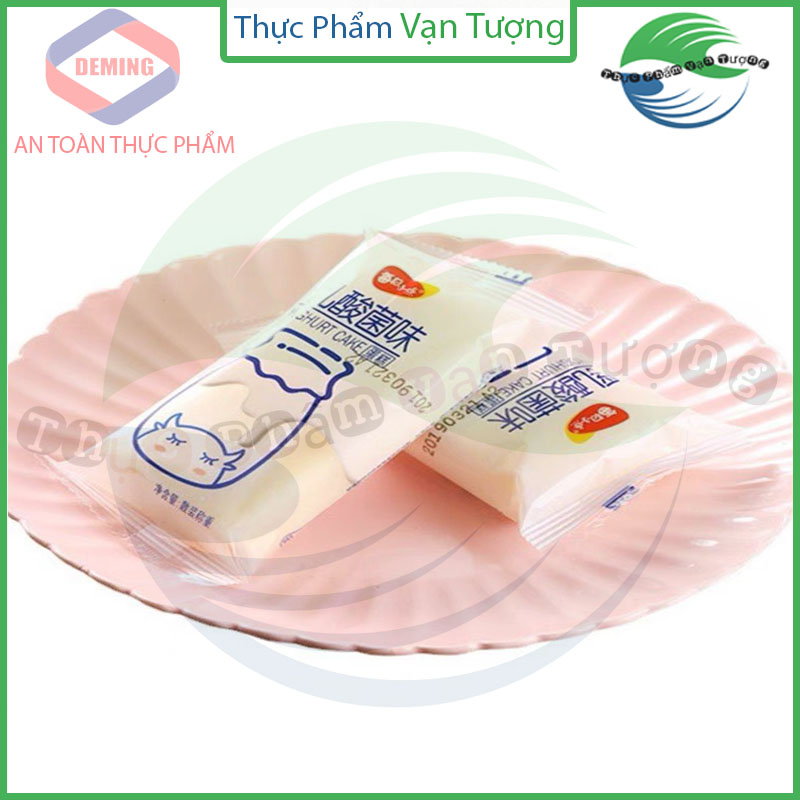 Bánh bông lan vị sữa chua yoghurt đài loan bánh mì tươi sandwich xốp snack thơm ngon mềm dẻo mịn bơ sữa trắng vừa ăn thức ăn nhanh