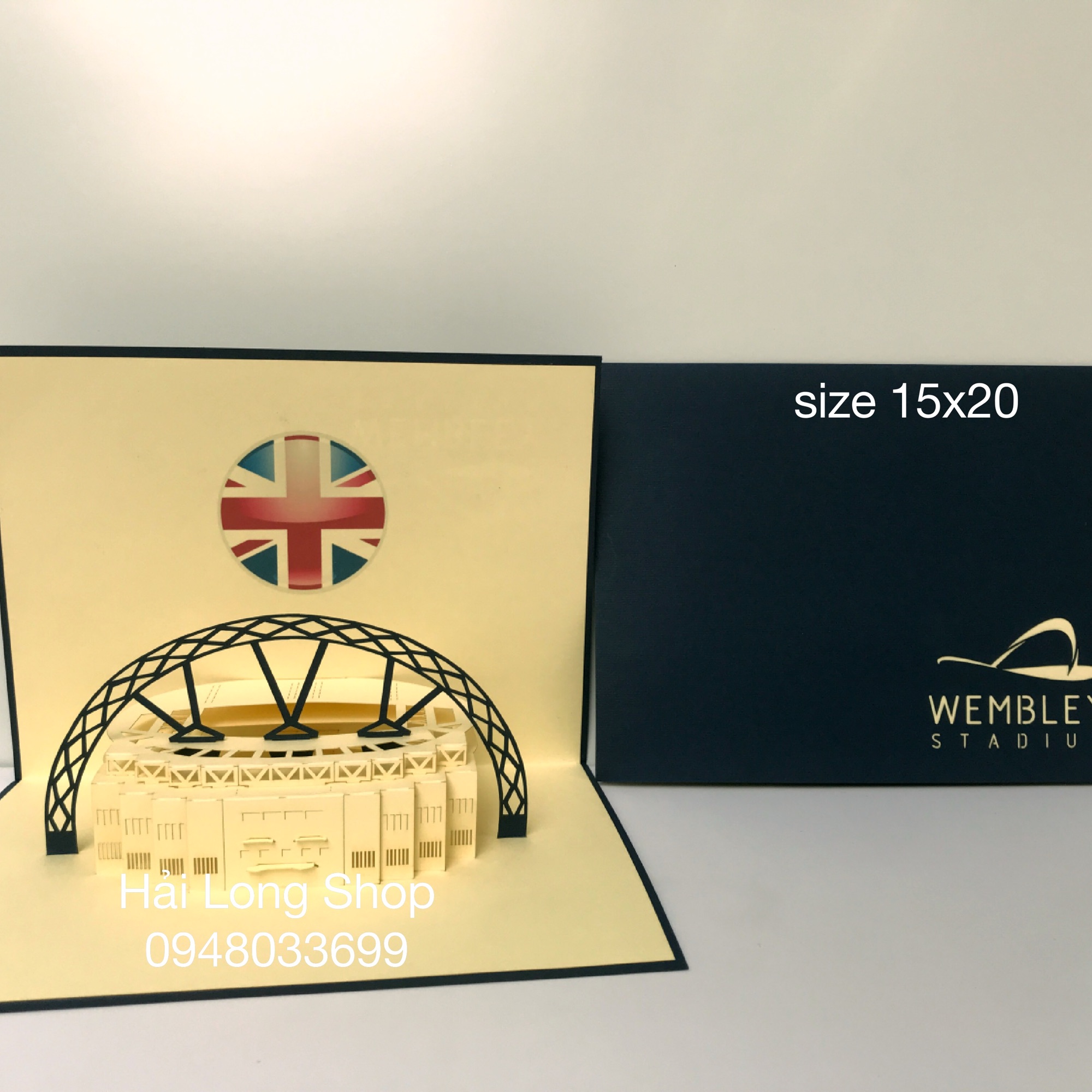 Sân bóng wembley - stadium - thiệp 3d