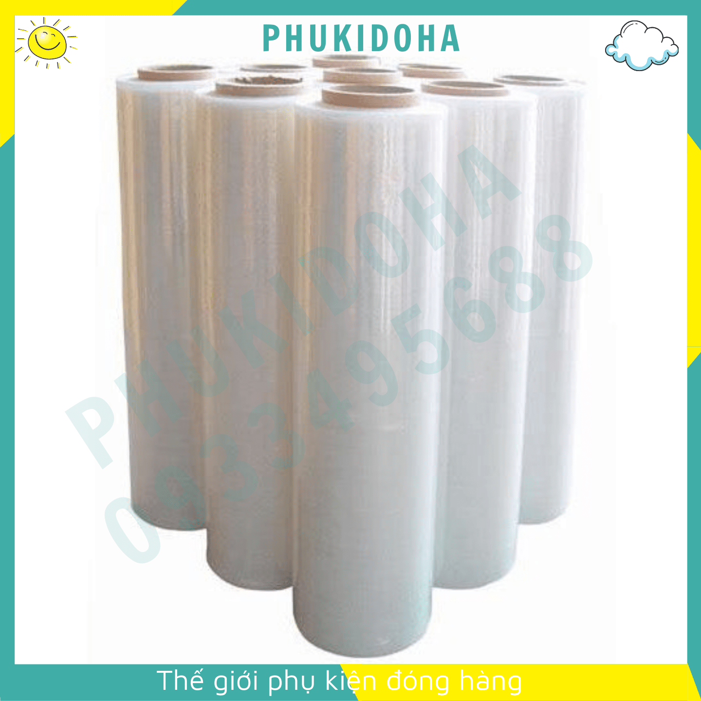 Màng pe bọc hàng 25cm x 2 kg - phukidoha - pe-4k-25c