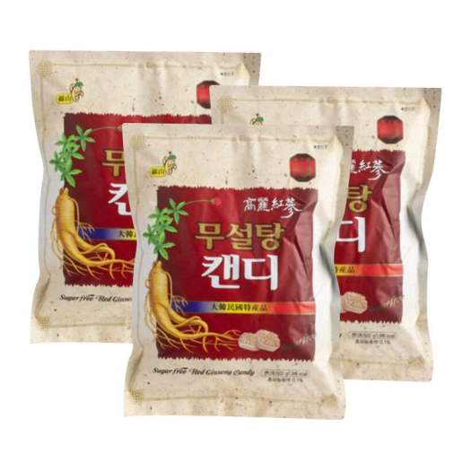 Combo 3 Gói Kẹo Sâm Không Đường Trắng Hàn Quốc 500g - Dành cho Người Tiểu